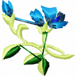 Flowers And Tree Embroidery Design 9